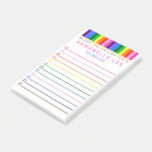 Rainboogpotlood om lijst aan te passen post-it® notes (Schuin)