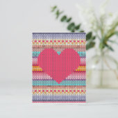 Rainboogretro harten faux wollen valentijn feestdagenkaart (Staand voorkant)