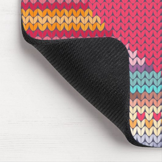 Rainboogretro harten faux wollen valentijn muismat (Hoek)