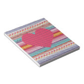 Rainboogretro harten faux wollen valentijn notitieblok (Schuin)