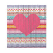 Rainboogretro harten faux wollen valentijn notitieblok (Voorkant)