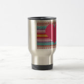 Rainboogretro harten faux wollen valentijn reisbeker (Center)