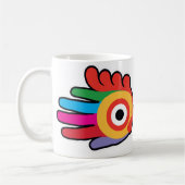 Rainboogrooster met rode kam koffiemok (Links)