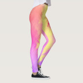 Rainboogroze en gele All-Over-Print Leggings (Rechts)