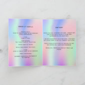 Rainboogroze paarse girale fotografie bedankkaart (Binnen)