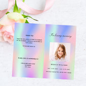 Rainboogroze paarse girale fotografie kaart