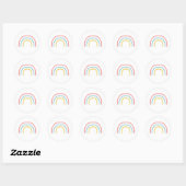 Rainboogroze punaises ronde sticker (Vel)