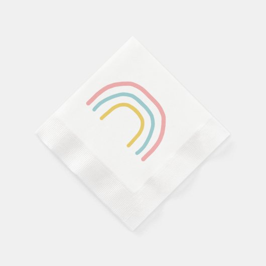 Rainboogroze schilderende luiers servet (Hoek)