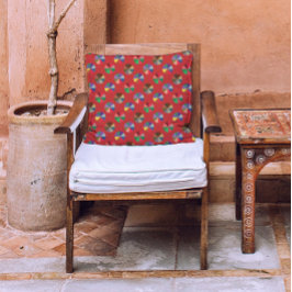 Rainboogruitenpolka-punten - optische illusiekunst buitenkussen