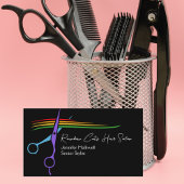 Rainboogschaar Chic Modern Hair Stylist Salon Visitekaartje