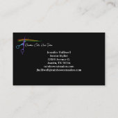 Rainboogschaar Chic Modern Hair Stylist Salon Visitekaartje (Achterkant)