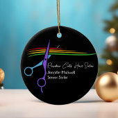 Rainboogschaar Hair Stylist Chic Salon Kerstmis Keramisch Ornament