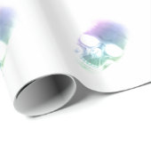 Rainboogschedel - Aangepaste achtergrond Cadeaupapier (Rol Hoek)