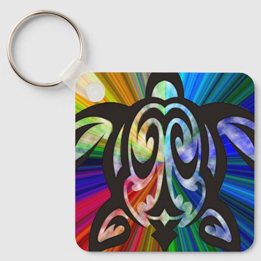 Rainboogschildpad Sleutelhanger (Voorkant)