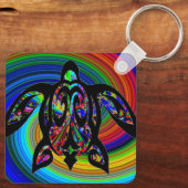 Rainboogschildpad Sleutelhanger (Achterkant)