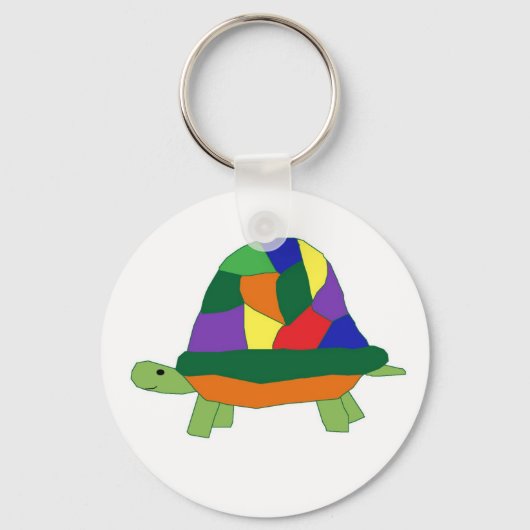 Rainboogschildpad sleutelhanger (Voorkant)