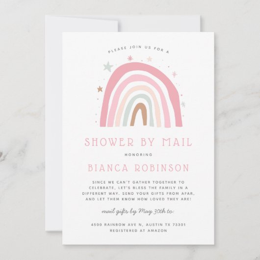 Rainboogschoen per Baby shower Kaart (Voorkant)