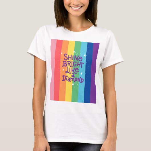 Rainboogshine, helder als een diamant shirt (Voorkant)