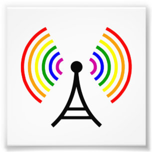 Rainboogsignaal van Gay WiFi-antenne Foto Afdruk