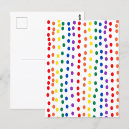 RainboogSnoep Stippen op wit Briefkaart