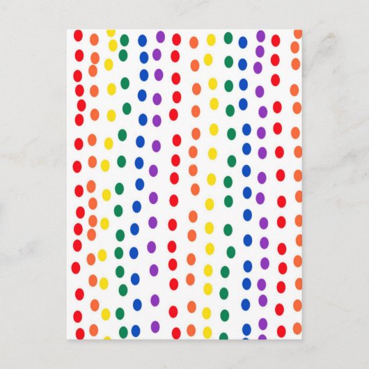 RainboogSnoep Stippen op wit Briefkaart (Voorkant)