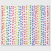 RainboogSnoep Stippen op wit Cadeaupapier (Vlak)