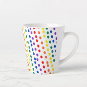 RainboogSnoep Stippen op wit Latte Mok (Rechts)