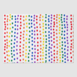 RainboogSnoep Stippen op wit Tissuepapier