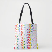 RainboogSnoep Stippen op wit Tote Bag (Voorkant)
