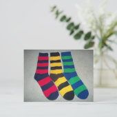 Rainboogsokken Briefkaart (Staand voorkant)