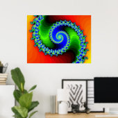 Rainboogspiraal, eenvoudig (afdrukken) poster (Thuiskantoor)