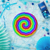 Rainboogspiraal Papieren Bordje (Feest)