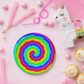 Rainboogspiraal Papieren Bordje (Feest)