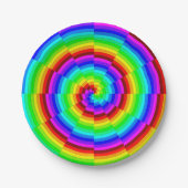 Rainboogspiraal Papieren Bordje (Voorkant)