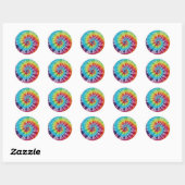 Rainboogspiraal Ronde Sticker (Vel)