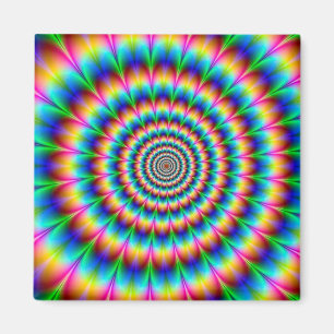 Rainboogspiraalvormige optische illusie magneet