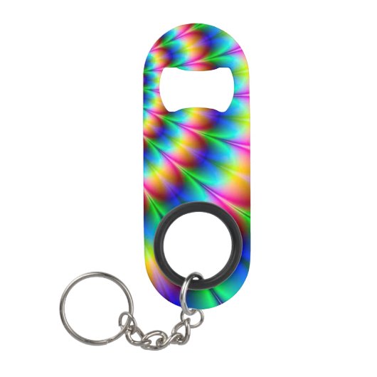 Rainboogspiraalvormige optische illusie mini flessenopener (Voorkant)