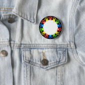 Rainboogstaartpeugen Ronde Button 5,7 Cm (In situ)