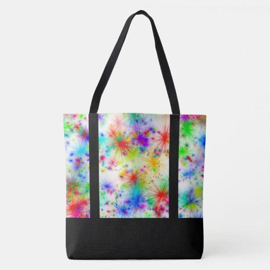 Rainboogstarbursts canvas tas (Voorkant)