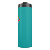 Rainboogster blauwgroen thermosbeker (Voorkant)