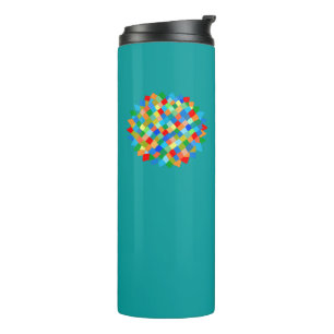 Rainboogster blauwgroen thermosbeker