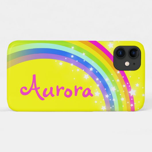 Rainboogsterren geel, helder Case-Mate iPhone case (Achterkant (horizontaal))