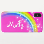 Rainboogstersterren Roze sky, aangepaste naam Case-Mate iPhone Case (Achterkant (horizontaal))