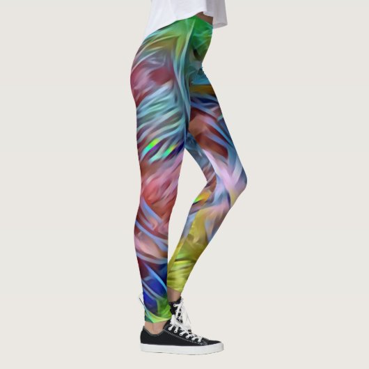 Rainboogstrengen van de Abstracte kunst van het ha Leggings (Rechts)