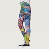 Rainboogstrengen van de Abstracte kunst van het ha Leggings (Links)