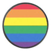 Rainboogstrepen kleuren Lgbt gay flag Hockey Puck (Voorkant)