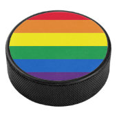 Rainboogstrepen kleuren Lgbt gay flag Hockey Puck (3/4)