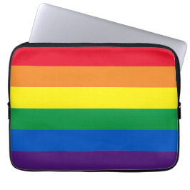 Rainboogstrepen kleuren Lgbt gay flag Laptop Sleeve
