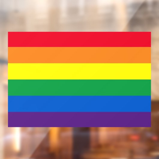 Rainboogstrepen kleuren Lgbt gay flag Raamsticker (Vel 2)
