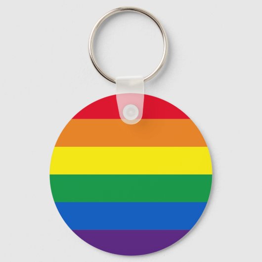 Rainboogstrepen kleuren Lgbt gay flag Sleutelhanger (Voorkant)